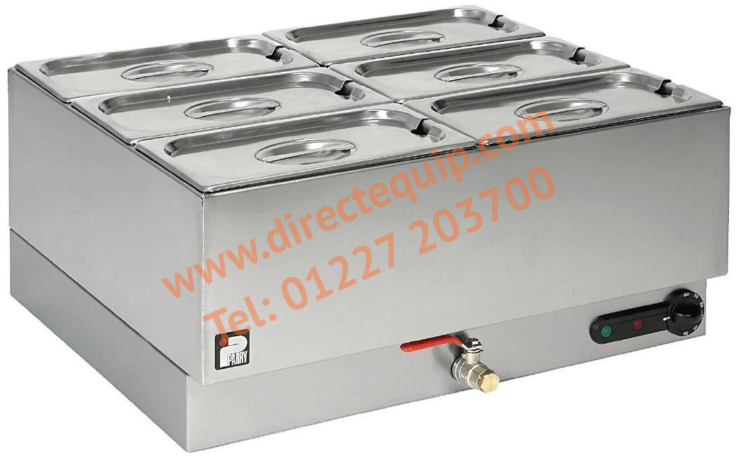 Parry 1985 Wet Well Bain Marie with 6 x 1/3 Gastronorm Pans